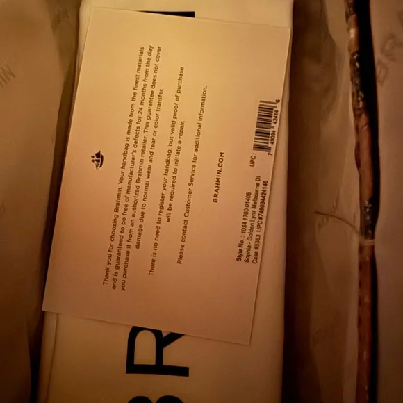 Brahmin Golden lynx Sophia nwt Croc-Embossed Shoulder Bag 🤩 - Picture 6 of 6